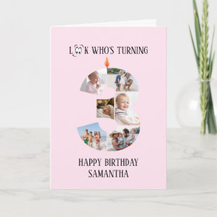 3rd Birthday Photo Card