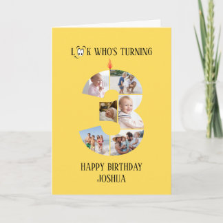 3rd Birthday Photo Card