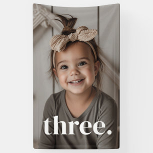 3rd Birthday Photo - three Banner