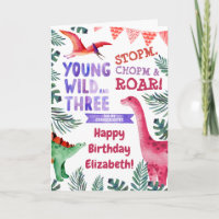 3rd Birthday Pink Dinosaur For Granddaughter