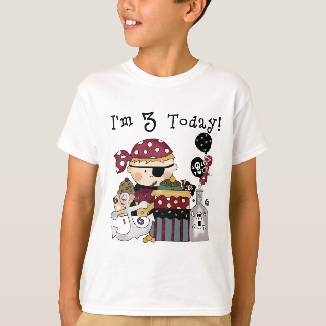 3rd Birthday Pirate Tshirts and Gifts (Front)