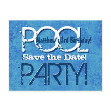 3rd Birthday Pool Party Save the Date V003