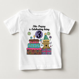 3rd Birthday Puppy T-shirts and Gifts