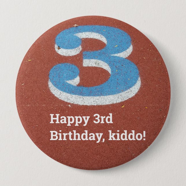 3rd birthday Running Track button (Front)