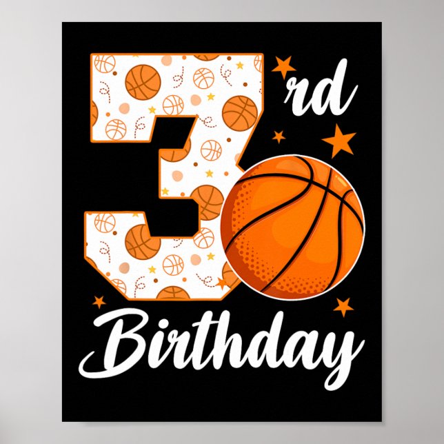 3rd Birthday Sketll 3 Year Old Sketll Player  Poster (Front)