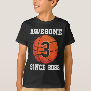 3rd Birthday Sketll Lover 3 Years Old Vintage Spor T-Shirt