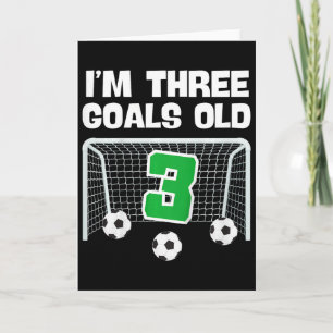 3rd Birthday Soccer Footll Player Boy 3 Years Old  Card