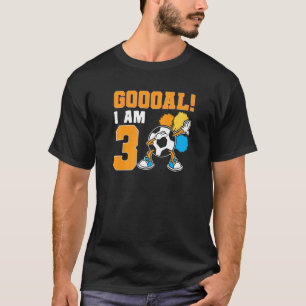 3rd Birthday Soccer Themed Birthday Party 3 Years  T-Shirt
