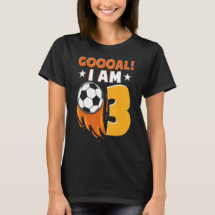 3rd Birthday Soccer Themed Birthday Party 3 Years  T-Shirt