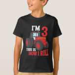 3rd Birthday Tractor loving Kid 3 Year Old Farmer T-Shirt<br><div class="desc">Cool 3rd Birthday Party Gift for a Tractor loving Kid. Perfect Surprise for a 3 Year Old Farmer and Tractor Fan.</div>