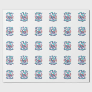 3rd Birthday Turtle Vintage Engraving Design_1 Wrapping Paper