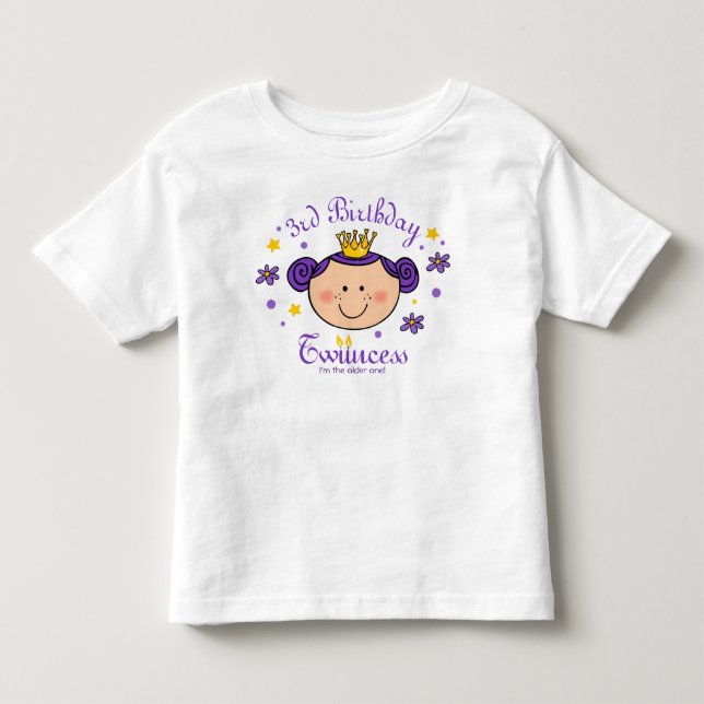 3rd Birthday Twincess Personalized Shirt (Front)