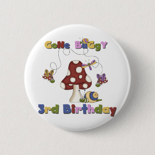 3rd Bug Birthday Tshirts and Gifts 2 Inch Round Button