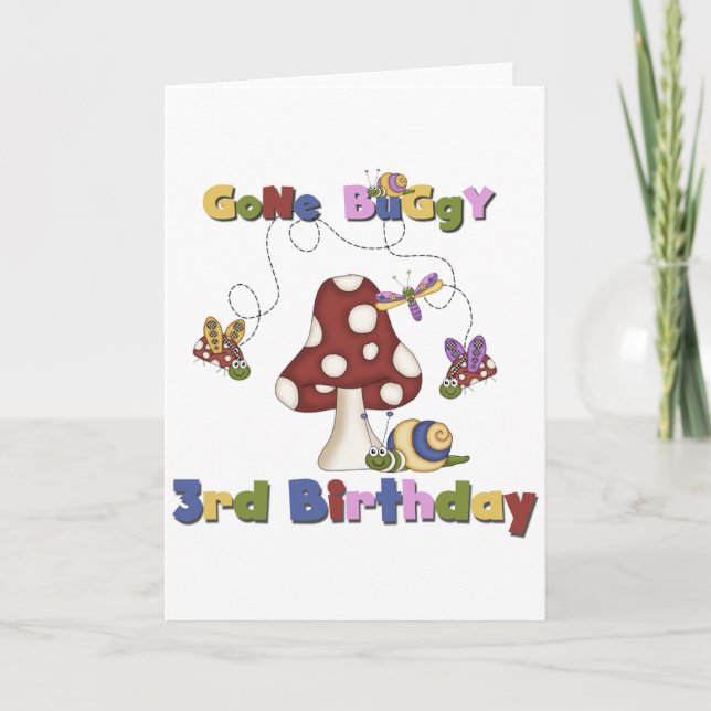 3rd Bug Birthday Tshirts and Gifts Card (Front)