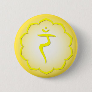 3rd Chakra - Manipura 2 Inch Round Button