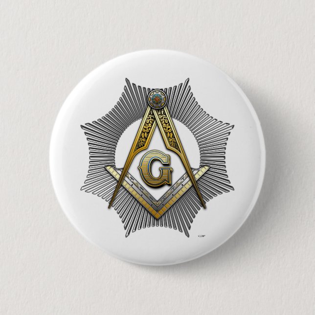3rd Degree: Master Mason 2 Inch Round Button (Front)