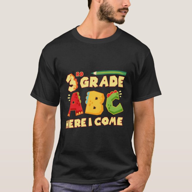3Rd Grade Abc Back To School First Day Of School T-Shirt (Front)