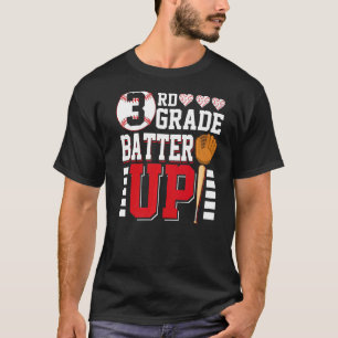 3rd Grade Back To School 3rd Grade Batter Up Baseb T-Shirt