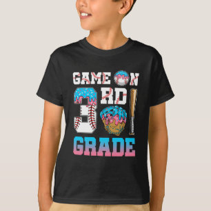 3rd Grade Back To School Baseball Drip Ice Cream G T-Shirt