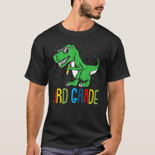 3rd Grade Back To School Dinosaur Rex Students Tea T-Shirt