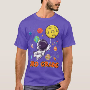 3rd Grade Birthday Boy Tee Astronaut Third Grade B