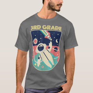 3rd Grade Birthday Boy Tees Astronaut Third Grade