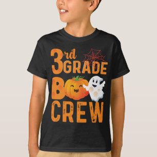 3rd Grade Boo Crew Halloween Cute Pumpkin T-Shirt