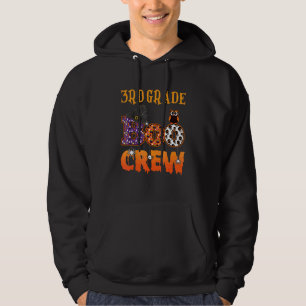 3rd Grade Boo Crew Spooky Halloween Third Grade Te Hoodie