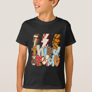 3rd Grade Boys Lightning Bolt Footll Sell Sketll  T-Shirt