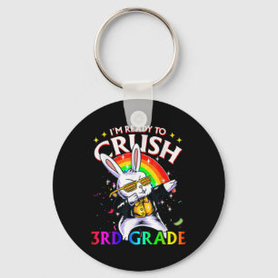 3rd Grade Dabbing Bunny Back To School Im Ready To Keychain
