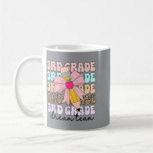 3rd Grade Dream Team Pencil Leopard Back To School Coffee Mug