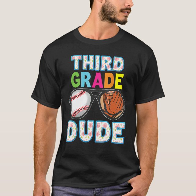 3rd Grade Dude Back To School Third Student Kid Ba T-Shirt (Front)