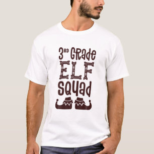 3Rd Grade Elf Squad Matching Teacher Christmas Sch T-Shirt