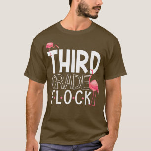 3rd Grade Flock Pink Flamingo Squad Teacher Kid Th T-Shirt