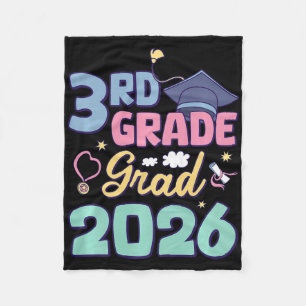 3rd Grade Graduation 2026 Proud Grad Third Grade G Fleece Blanket