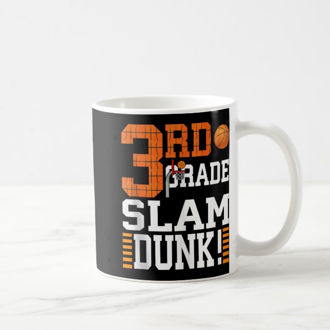 3rd Grade Kids First Day Of School Slam Dunk Baske Coffee Mug (Right)