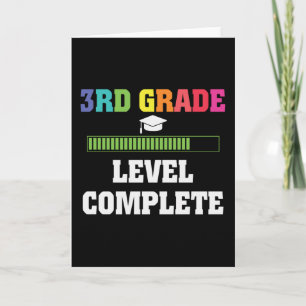 3rd Grade Level Complete Kids Back to School Gamer Card