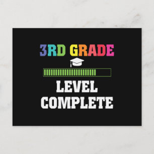 3rd Grade Level Complete Kids Back to School Gamer Postcard