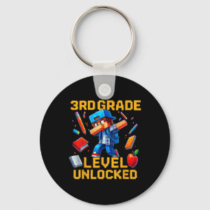 3rd Grade Level Unlocked Dabbing Boys Gamer Ck To Keychain