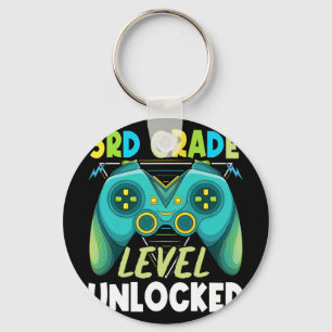 3rd Grade Level Unlocked First Day Back To School Keychain