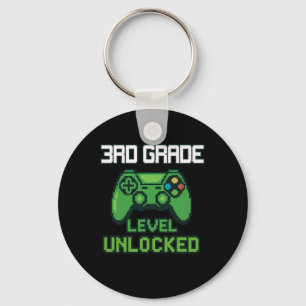 3rd Grade Level Unlocked Gamer Ck To School Boys G Keychain