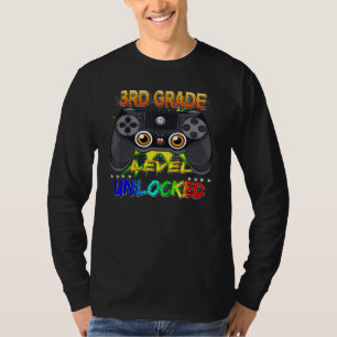 3rd Grade Level Unlocked Gamer First Day Of School T-Shirt