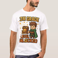 3rd Grade Level Unlocked Gamer T-Shirt – Pixel Adv
