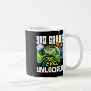 3rd Grade Level Unlocked Video Game Back To School Coffee Mug