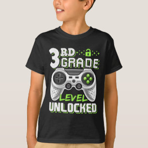 3rd Grade Level Unlocked Video Game Back To School T-Shirt