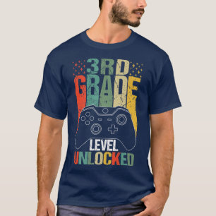 3rd Grade Level Unlocked Video Game Back to School T-Shirt