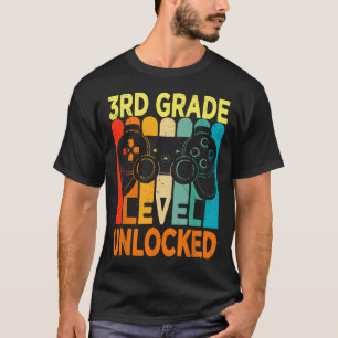 3rd Grade Level Unlocked Video Game Back To School T-Shirt