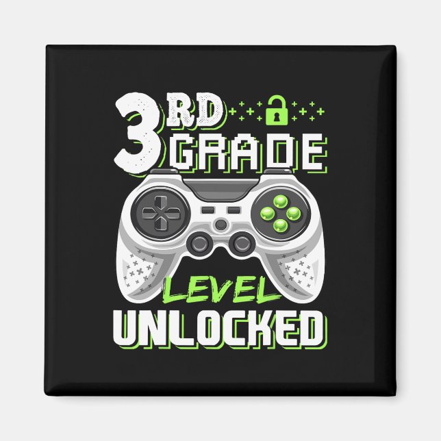 3rd Grade Level Unlocked Video Game Ck To School B Magnet (Front)