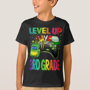 3rd Grade Level Up Back To School Unlocked  T-Shirt