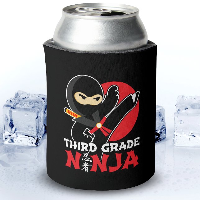 3rd Grade Ninja Kick First Day Back To School Can Cooler (Creator Uploaded)